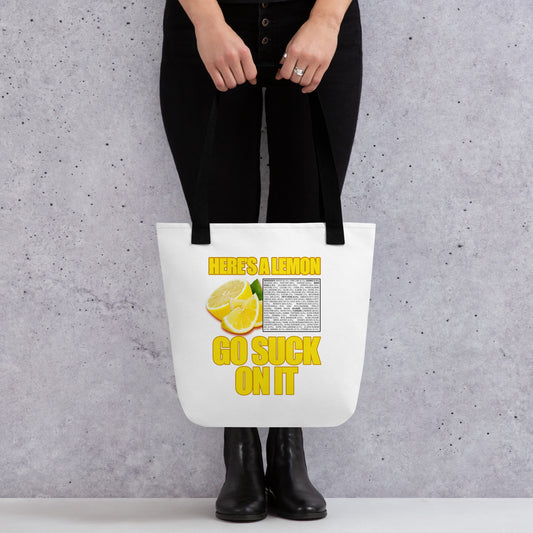 Suck A Lemon Tote bag