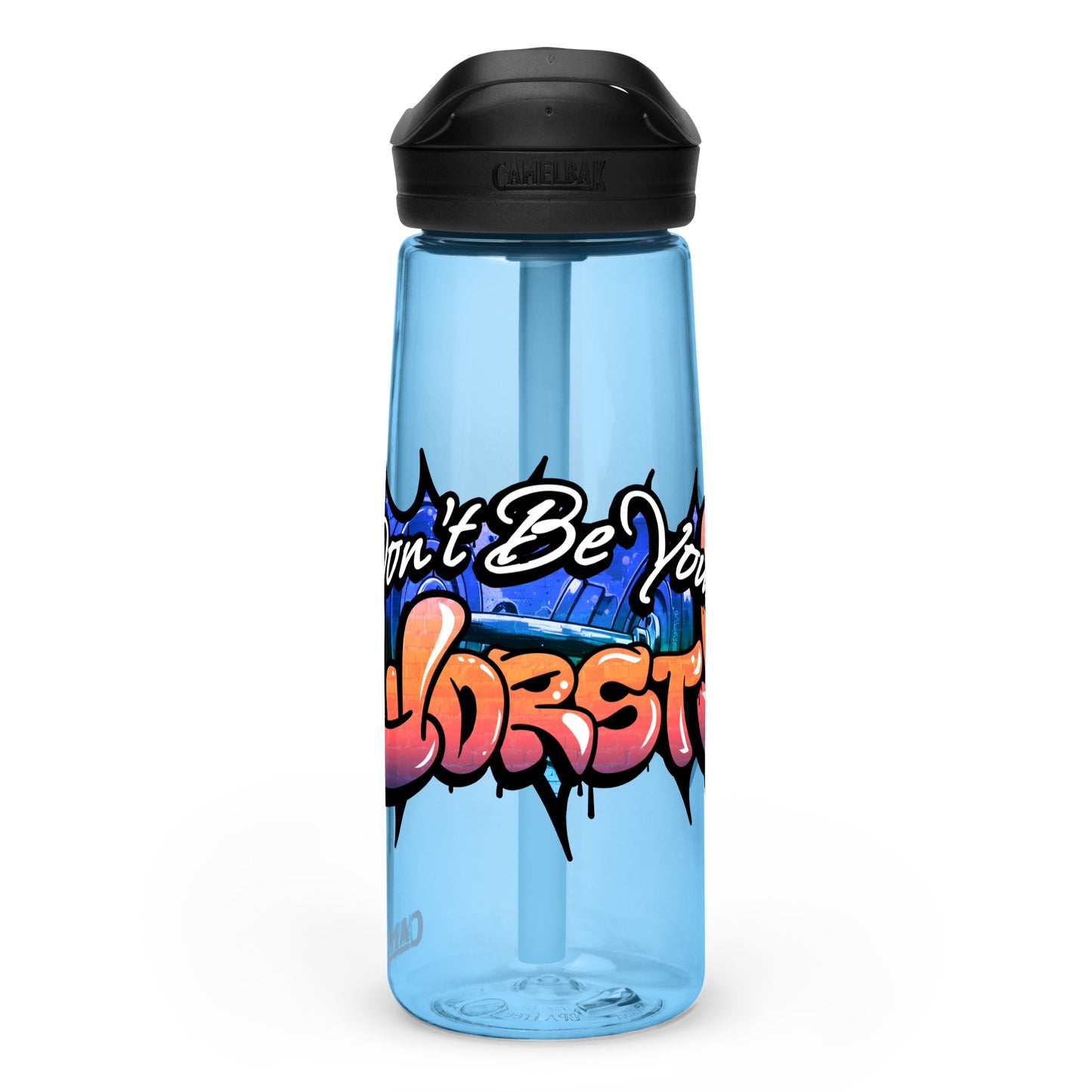 Don't Be Your Worst Graffiti Sports water bottle