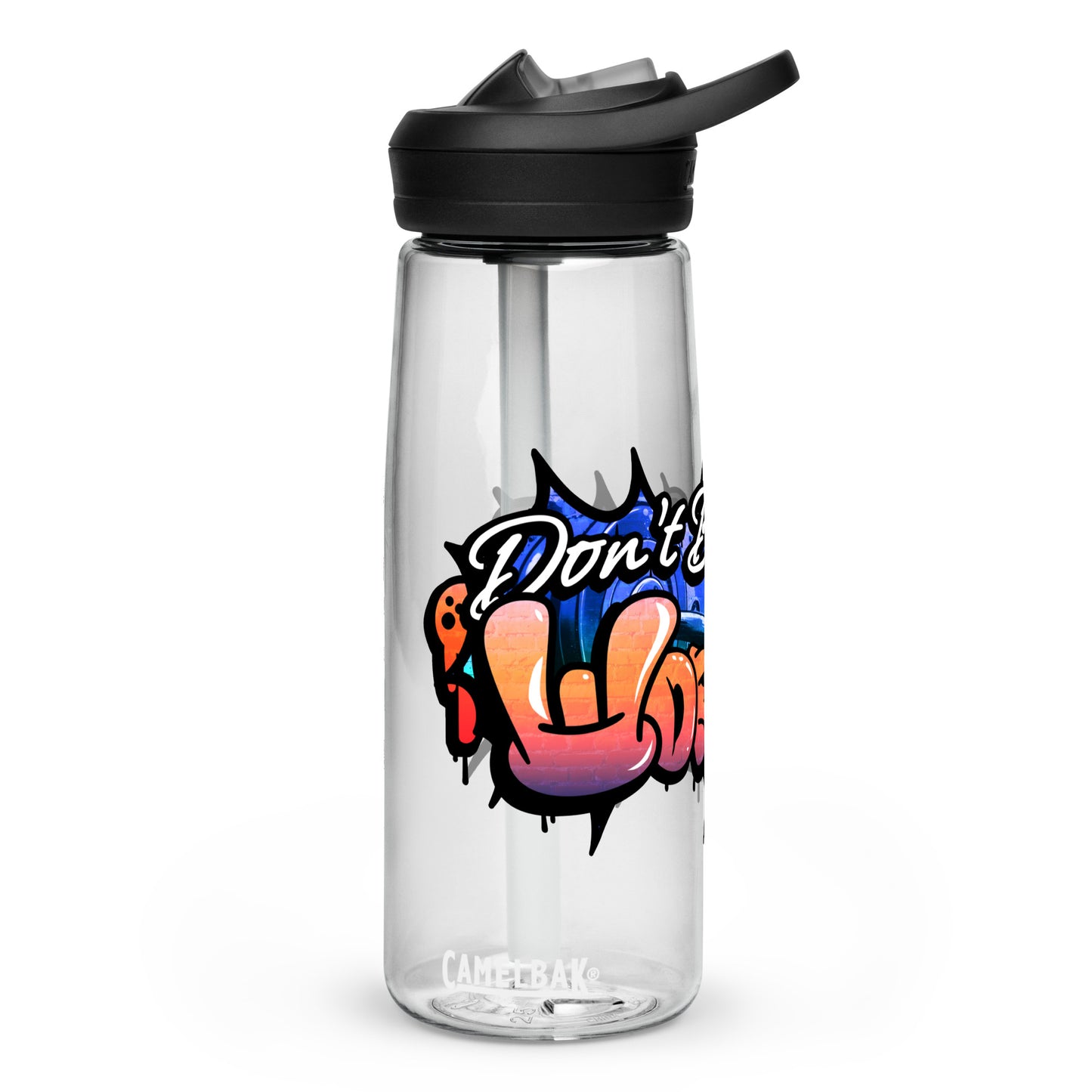 Don't Be Your Worst Graffiti Sports water bottle