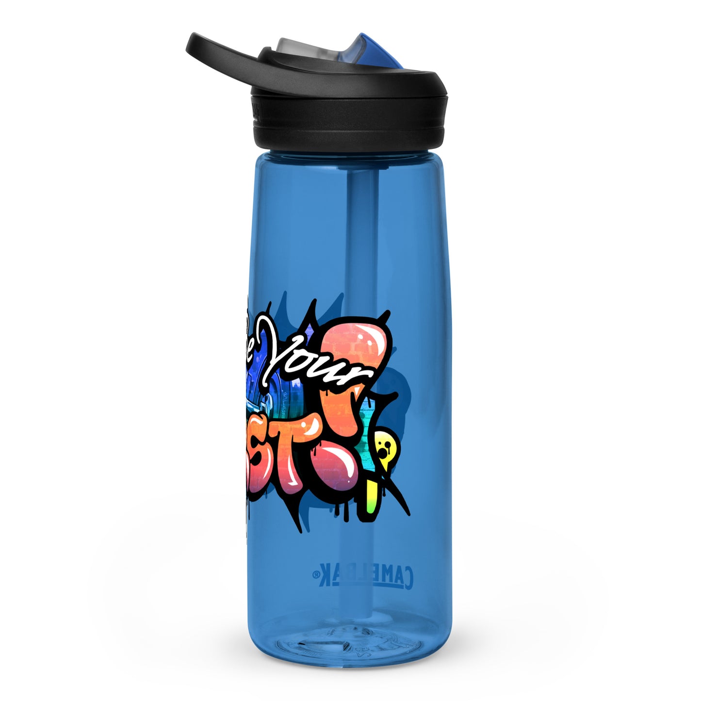 Don't Be Your Worst Graffiti Sports water bottle