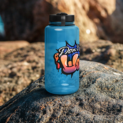 Don't Be Your Worst Graffiti Wide mouth plastic water bottle