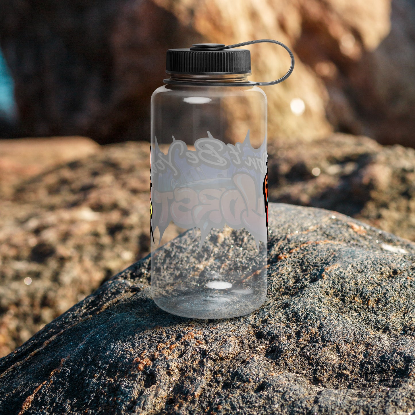 Don't Be Your Worst Graffiti Wide mouth plastic water bottle